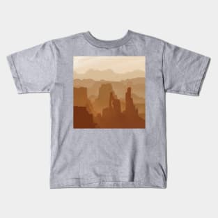 Rocky Desert Minimalistic Landscape Digital Illustration Kids T-Shirt